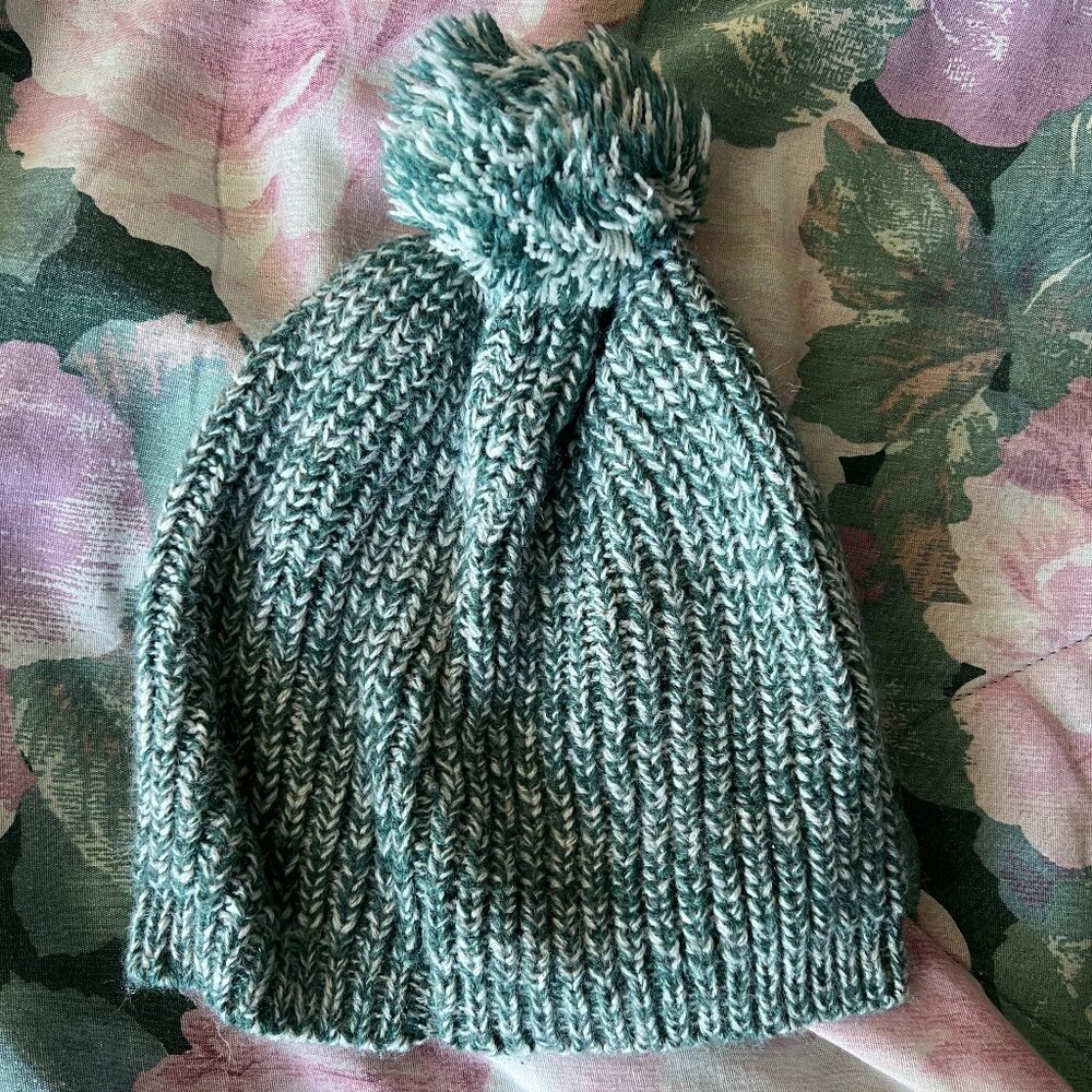 Green Pom Pom Beanie